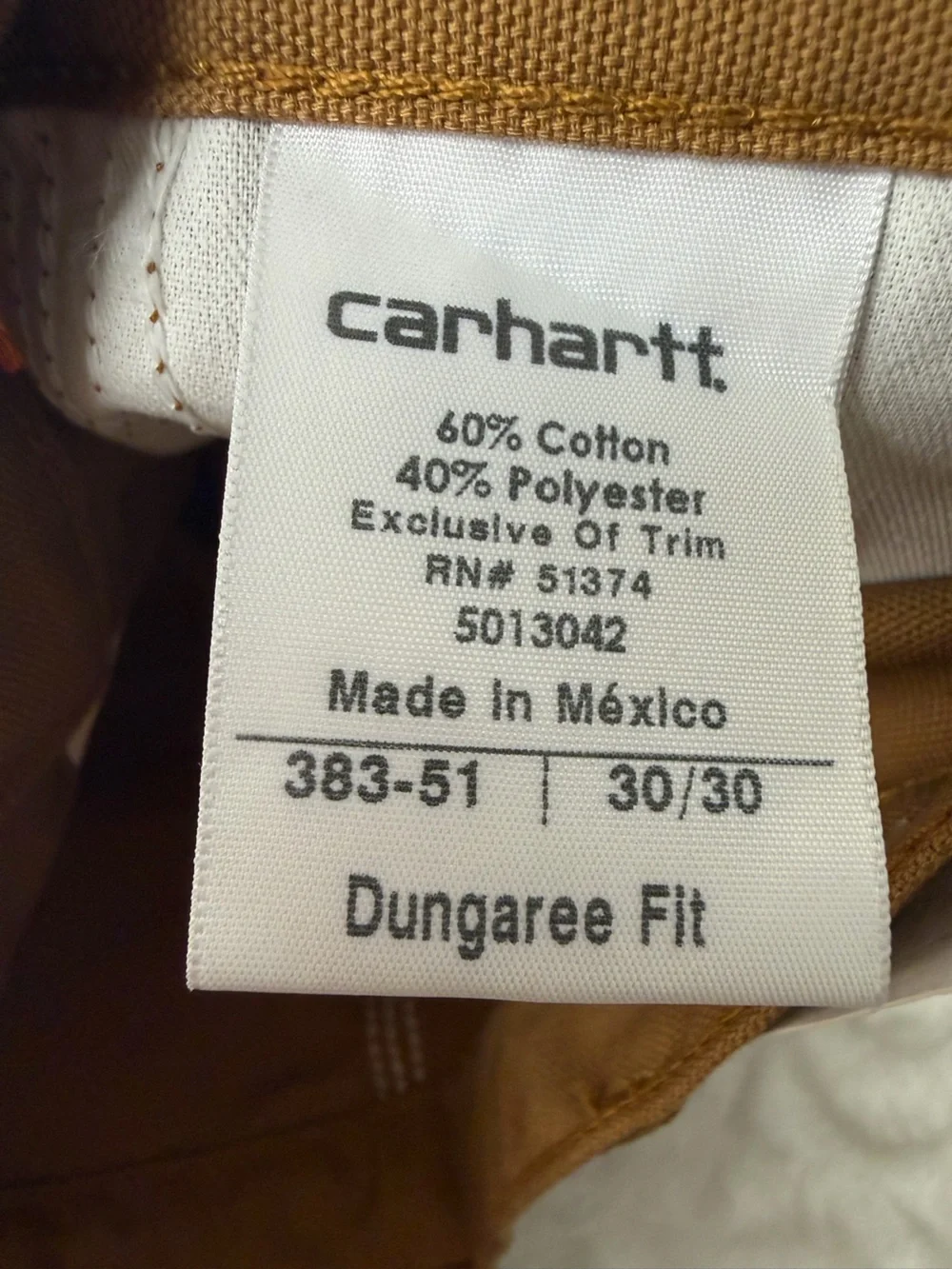 Carhartt Brown Chinos — Straight Fit Work Pants